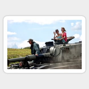 Tank Ride, Weybourne, Norfolk Sticker